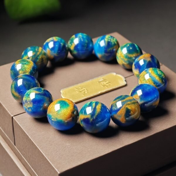 Snowy Mountain Heavy Floor Blue Porcelain Tian Xuan Bracelet