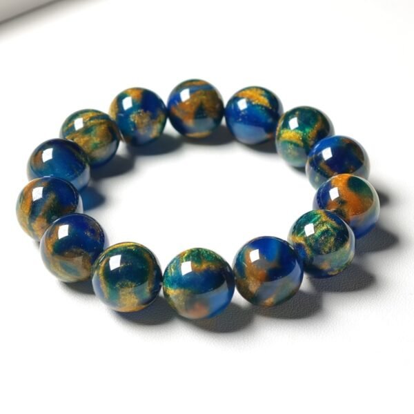 Snowy Mountain Heavy Floor Blue Porcelain Tian Xuan Bracelet - 图片 4