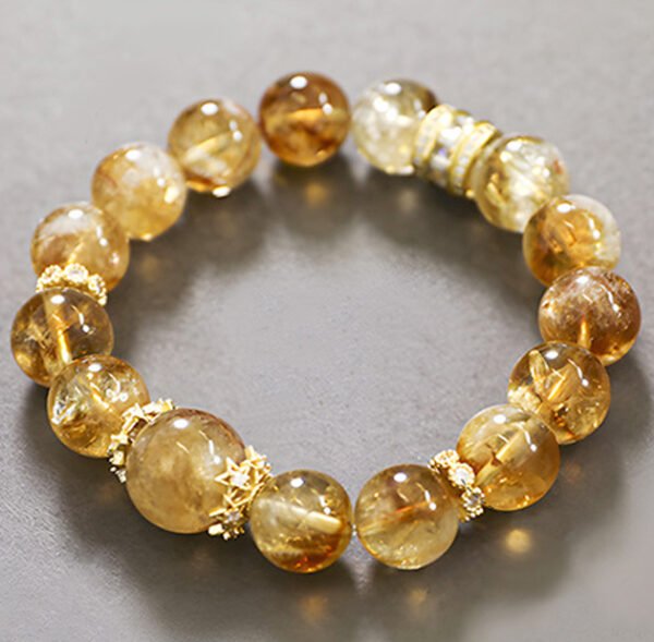 Natural Yellow Tower Crystal Bracelet