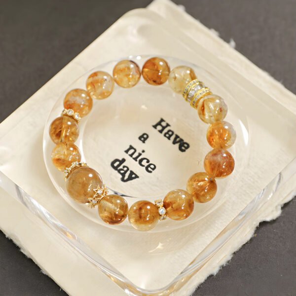 Natural Yellow Tower Crystal Bracelet - 图片 3