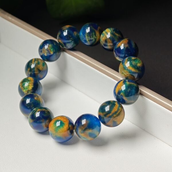 Snowy Mountain Heavy Floor Blue Porcelain Tian Xuan Bracelet - 图片 3