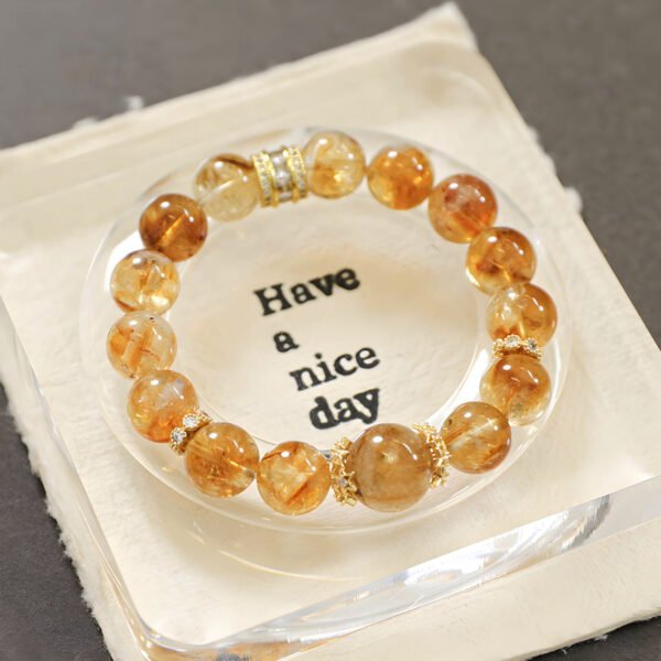 Natural Yellow Tower Crystal Bracelet - 图片 2
