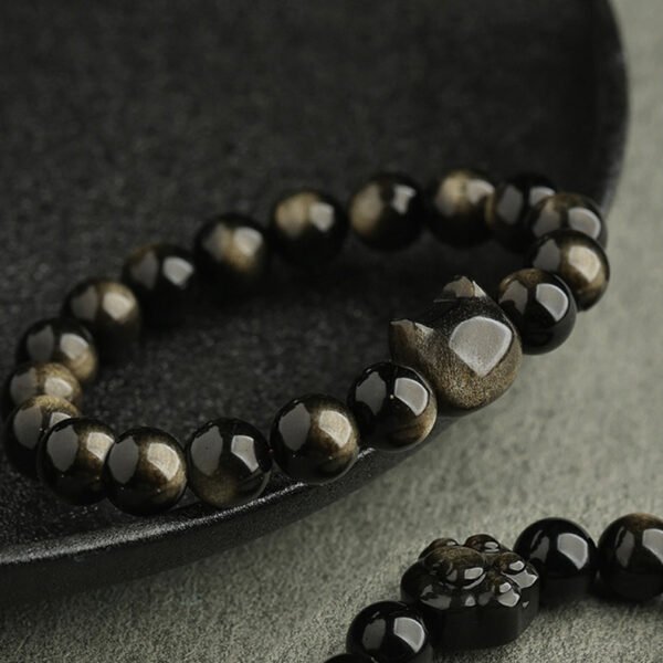 Natural Obsidian Bracelet - 图片 7