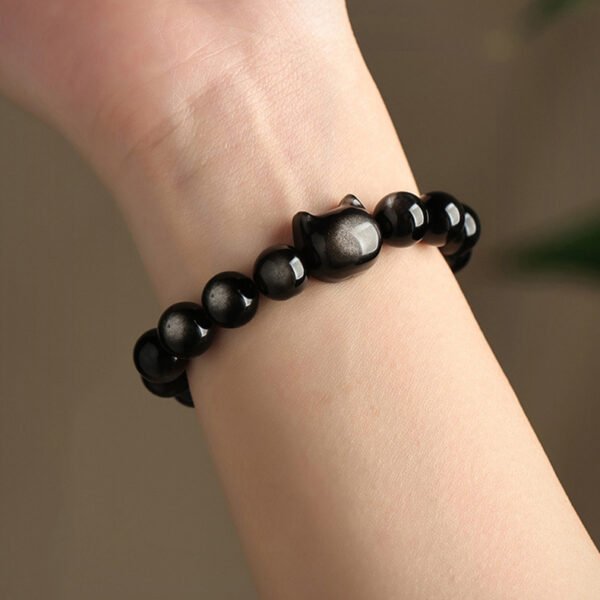 Natural Obsidian Bracelet - 图片 6