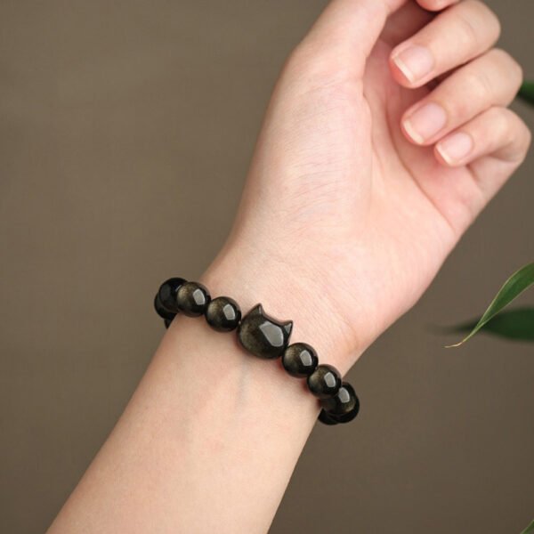 Natural Obsidian Bracelet - 图片 2