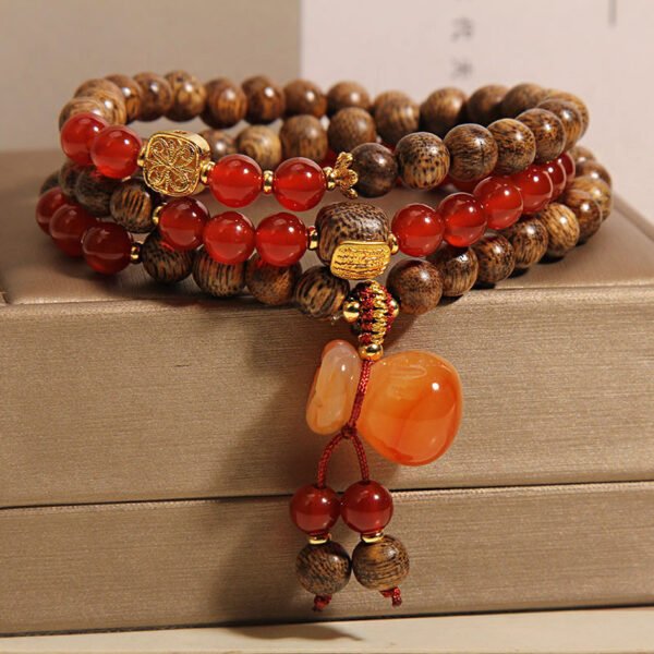 Natural Sinkiang Agate Multi-Layer Bracelet - 图片 2