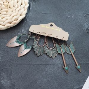 Bohemian Ethnic Style Elegant Earrings Long Retro Vacation Beach Simple Stud Earrings Versatile Earring Set-10