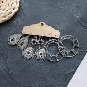 Bohemian Ethnic Style Elegant Earrings Long Retro Vacation Beach Simple Stud Earrings Versatile Earring Set-30