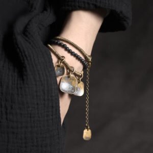 Volcanic Stone Vintage Copper Bracelet